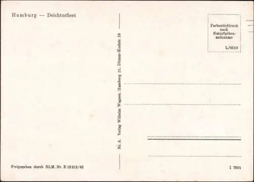 Ak Hamburg Mitte Altstadt, Deichtorfleet, Boote, Häuser