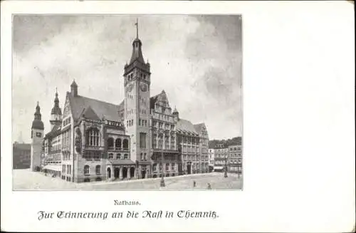 Ak Chemnitz in Sachsen, Rathaus, Außenansicht