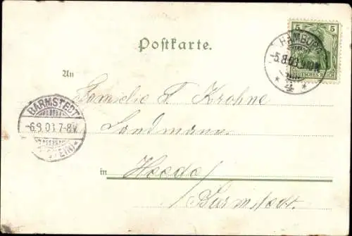 Ak Hamburg, Partie im Botanischen Garten, Teich