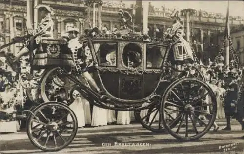 Ak Brautwagen von Kronprinz Wilhelm von Preußen und Kronprinzessin Cecilie, Hochzeit 1905