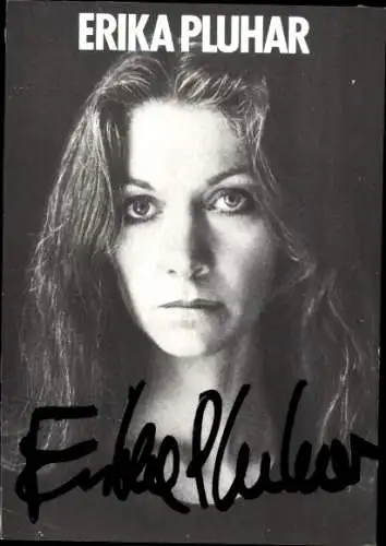 Ak Schauspielerin Erika Pluhar, Portrait, Autogramm