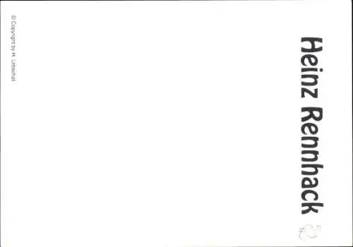 Ak Schauspieler Heinz Rennhack, Portrait, Autogramm