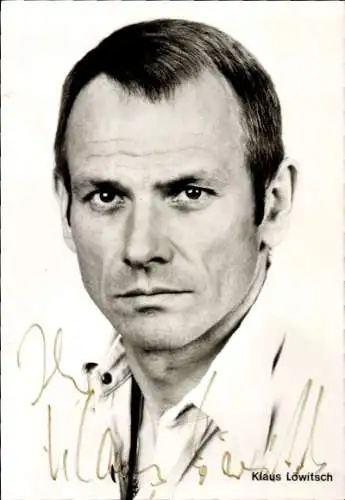 Ak Schauspieler Klaus Löwitsch, Portrait, Autogramm