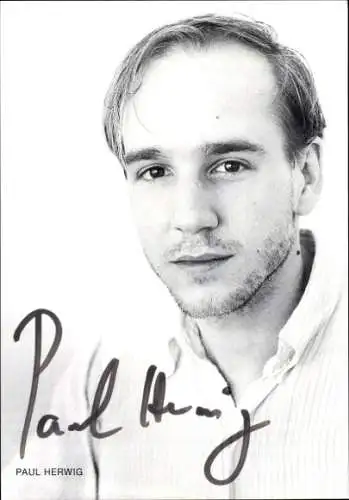 Ak Schauspieler Paul Herwig, Portrait, Autogramm