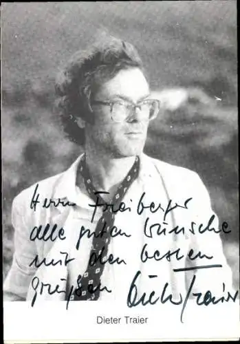 Ak Schauspieler Dieter Traier, Portrait, Autogramm