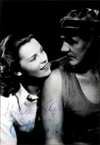 Ak Schauspieler Attila Hörbiger und Hilde Krahl, Portrait, Autogramme