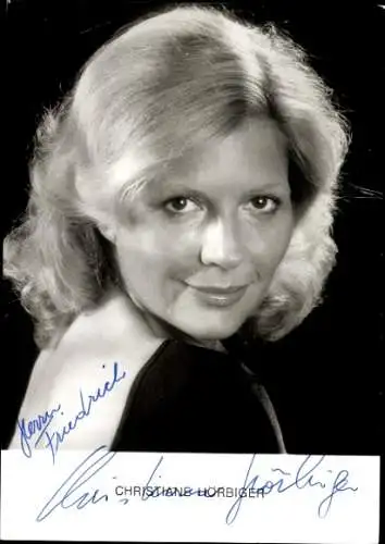 Ak Schauspielerin Christiane Hörbiger, Portrait, Autogramm