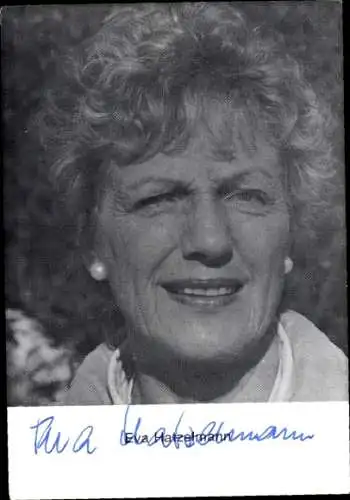 Ak Schauspielerin Eva Hatzelmann, Portrait, Autogramm