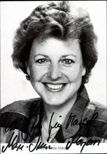 Ak Schauspielerin Marie-Luise Marjan, Portrait, Autogramm