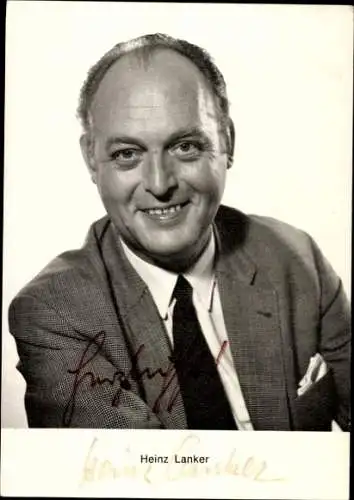 Ak Schauspieler Heinz Lanker, Portrait, Autogramm