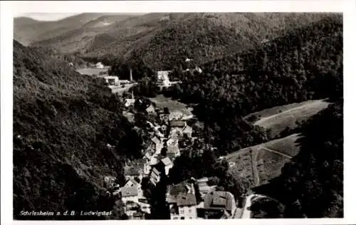 Ak Schriesheim an der Bergstraße, Fliegeraufnahme Ludwigstal