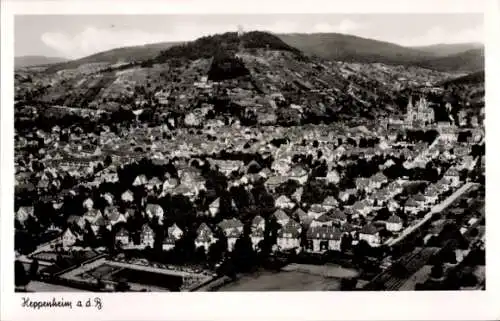 Ak Heppenheim an der Bergstraße, Fliegeraufnahme, Starkenburg