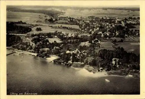 Ak Utting am Ammersee Oberbayern, Fliegeraufnahme