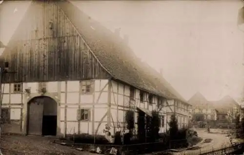 Foto Ak Welsede Emmerthal Niedersachsen, Fachwerkhaus