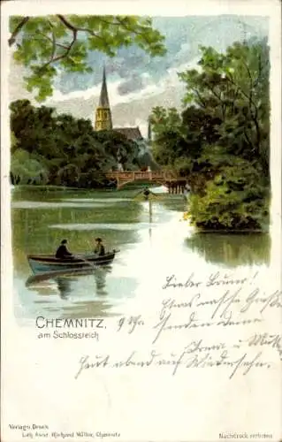 Litho Chemnitz in Sachsen, Schlossteich