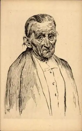 Künstler Ak Müller-Münster, F., Unsere Alten, Portrait, Altershilfe des deutschen Volkes