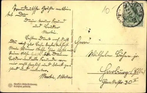 Steindruck Ak Verden an der Aller, Marktleben