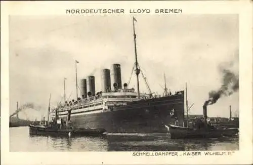 Ak Norddeutscher Lloyd Bremen, Dampfer Kaiser Wilhelm II