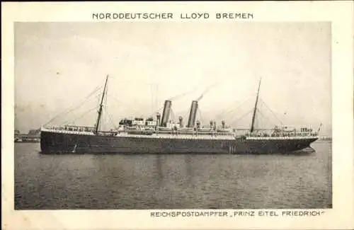 Ak Reichspostdampfer Prinz Eitel Friedrich, Norddeutscher Lloyd Bremen