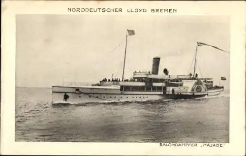 Ak Norddeutscher Lloyd Bremen, Salondampfer Najade, Nordseebäderdienst