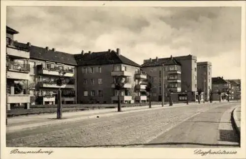 Ak Braunschweig in Niedersachsen, Wohnsiedlung an der Siegfriedstraße