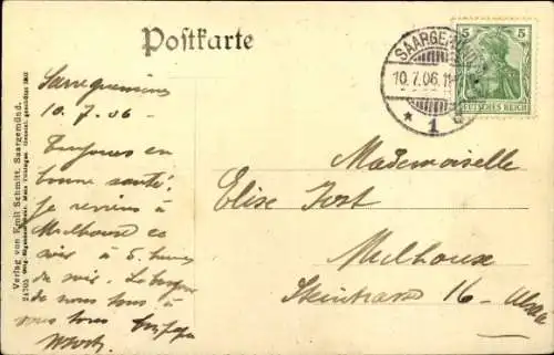 Ak Saargemünd Moselle Lothringen, Brücke, Neustadt