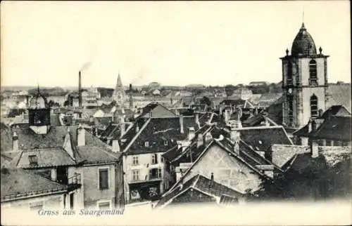 Ak Saargemünd Moselle Lothringen, Blick über die Dächer, Turm