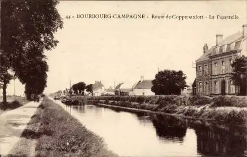 Ak Bourbourg Campagne Nord, Route de Coppenaxfort, La Passerelle