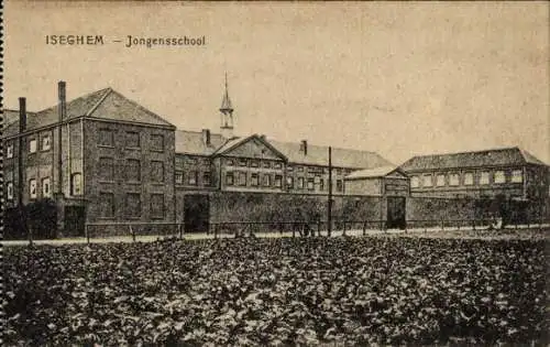 Ak Izegem Iseghem Westflandern, Jungenschule