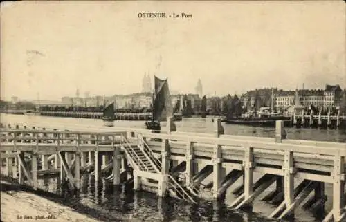 Ak Oostende Ostende Westflandern, Hafen