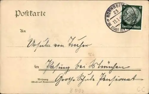 Ak München, Basilika, Innenansicht