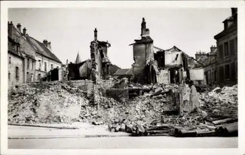 Ak Melun Seine et Marne, Grand Rue Saint-Etienne - Les Ruines