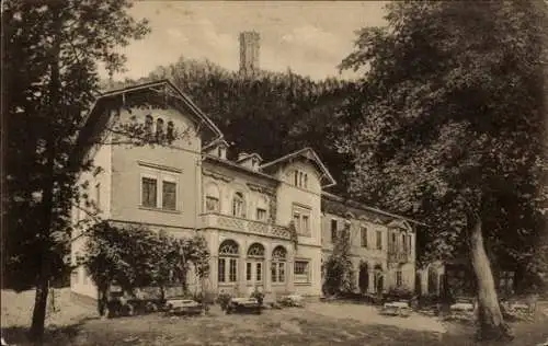 Ak Rochlitz an der Mulde, Rochlitzer Berg, Friedrich August Turm, Hotel Pension