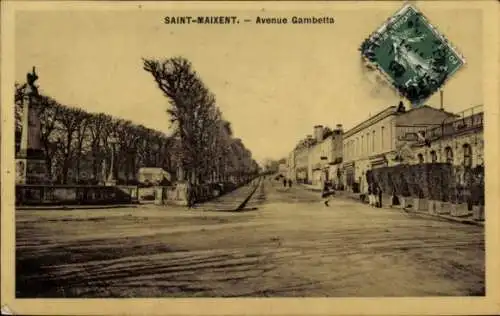 Ak Saint Maixent Deux Sevres, Avenue Gambetta