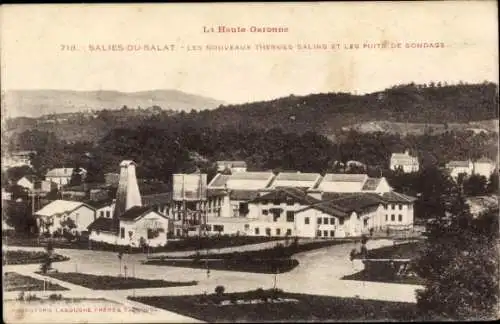 Ak Salies du Salat Haute Garonne, Neue Salzthermen, Bohrbrunnen