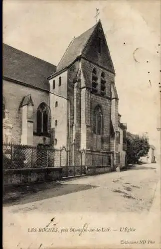 Ak Les Roches Loir et Cher, Kirche