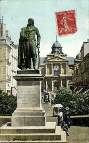 Ak Versailles Yvelines, Statue de Hoche