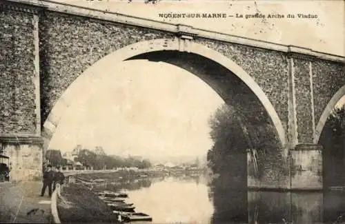 Ak Nogent sur Marne Val de Marne, La grande Arche du Viaduc