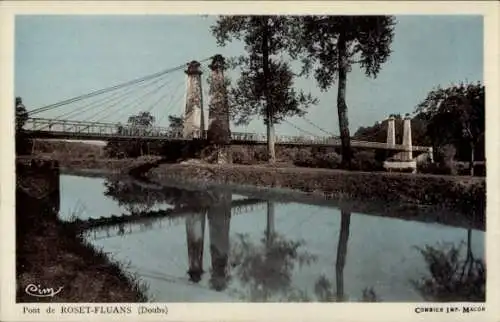 Ak Rozet Fluans Doubs, Pont, Brücke