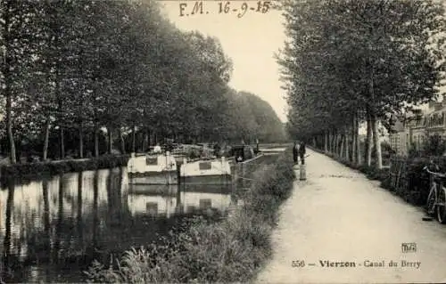 Ak Vierzon Cher, Canal du Berry