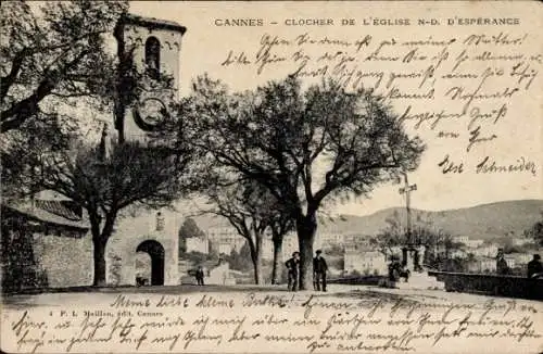 Ak Cannes Alpes Maritimes, Glockenturm der Kirche Notre Dame d'Esperance