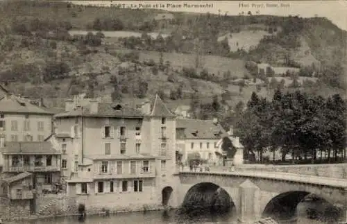 Ak Bort Les Orgues Corrèze, Pont, Place Marmontel