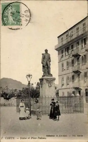 Ak Corte Haute Corse, Statue, Place Padua