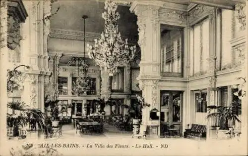 Ak Aix les Bains Savoie, Villa des Fleurs, Hall