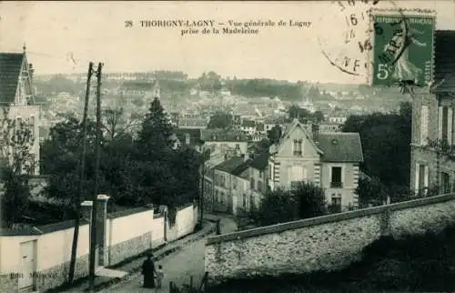 Ak Lagny Seine et Marne, Gesamtansicht, Madeleine