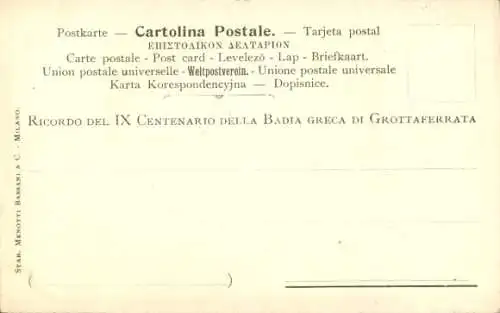 Litho IX Centenario della Badia Greca di Grottaferrata