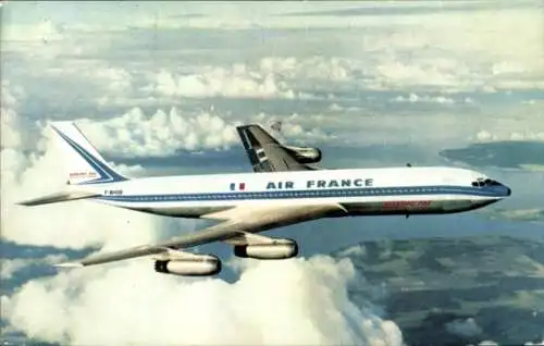 Ak Französisches Passagierflugzeug der Air France, Boeing 707 Intercontinental, F-BHSB