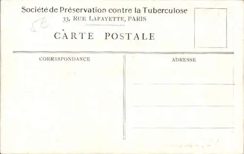 Künstler Ak Ehrmann, A., Paris IX., Reklame, Society for Preservation against Tuberculosis