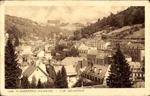 Ak Plombières les Bains Lorraine Vosges, Gesamtansicht