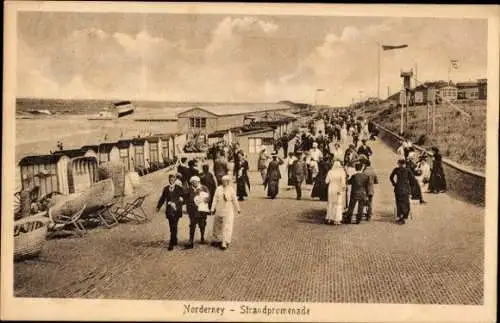 Ak Nordseebad Norderney Ostfriesland, Strandpromenade